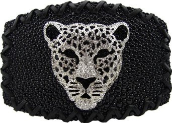 Stingray Skin Leopard Rhinestone Belt Buckle special personalized Custom Elite